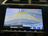 後退時に車両の後ろ側をモニター画面に表示します。車庫入れが苦手な人もこれで安心♪