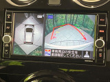 【アラウンドビューモニター】専用のカメラにより、上から見下ろしたような視点で360度クルマの周囲を確認することができます☆死角部分も確認しやすく、狭い場所での切り返しや駐車もスムーズに行えます。