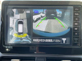 アラウンドビューモニターです。上空からお車の周りを見る感覚で表示されますので、車庫入れも簡単