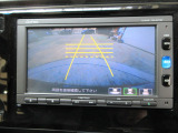 バックカメラの画像です。ガイドラインがスムースな車庫入れをサポートいたします。車庫入れの安心感がアップしますね。