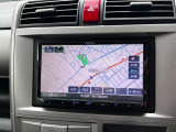 ナビ画面のアップ写真です。画面が大きく操作がしやすいです。ワンセグTV・CDの再生が可能です。