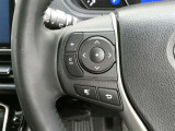 ステアリングスイッチ付き。前方から目を離すことなく操作することが可能です。
