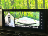 【アラウンドビューモニター】専用のカメラにより、上から見下ろしたような視点で360度クルマの周囲を確認することができます☆死角部分も確認しやすく、狭い場所での切り返しや駐車もスムーズに行えます。