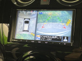 【アラウンドビューモニター】専用のカメラにより、上から見下ろしたような視点で360度クルマの周囲を確認することができます☆死角部分も確認しやすく、狭い場所での切り返しや駐車もスムーズに行えます。