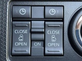 両側電動スライドドアのスイッチ付です。車内からもスイッチひとつで楽にドアの開閉が可能です。電動なので開閉時に力を使う必要がなく、半ドアになることもありません!