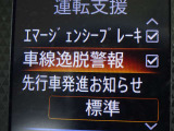 【車線逸脱警報】車線から外れると注意を促します。ドライバーが意図しないのに車線を逸脱した場合に、これを検知して警報で注意喚起する事で安全性を確保!