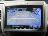 バックカメラの画像です。ガイドラインがスムースな車庫入れをサポートいたします。車庫入れの安心感がアップしますね。