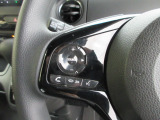 ハンドルにオーディオの操作スイッチが装備されています。視線を前方から外さずハンドルから手を離さずに操作できるのでとっても安全ですね。