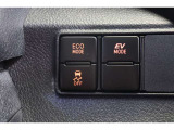 ECOモードはエアコンの利きなどを抑え、低燃費で走れるようにサポートします。EVモードはモーターのみで動くので、夜間などの静かに走行したい時に便利です。(EVモードは一定速度を超えると解除されます)