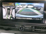 アラウンドビューモニター。クルマを上空から見下ろしているかのような映像で、駐車の際、周囲の安全を確認できます!