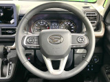 【純正革巻きステアリング】上質な革を使用することで、手にしっかり馴染みとても運転しやすいハンドルです♪