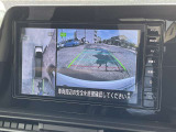 アラウンドビューモニターです。上空からお車の周りを見る感覚で表示されますので、車庫入れも簡単