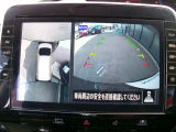 アラウンドビューモニター。クルマを上空から見下ろしているかのような映像で、駐車の際、周囲の安全を確認できます!