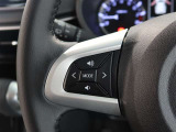ステアリングスイッチ付き。前方から目を離すことなく操作することが可能です。