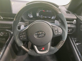 【純正革巻きステアリング】上質な革を使用することで、手にしっかり馴染みとても運転しやすいハンドルです♪