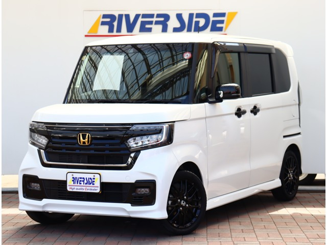 N-BOXカスタム L ターボ スタイルプラス ブラック 1オーナー純正9型ナビ12.8型後席モ...