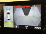パノラミックビューモニターを装備。駐車場や交差点でクルマを真上から見るように周囲を確認できます。機能の詳細は販売店スタッフまでおたずねください。