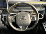 【純正革巻きステアリング】上質な革を使用することで、手にしっかり馴染みとても運転しやすいハンドルです♪