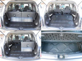 ラゲッジスペース シートアレンジする事によりシーンに応じていろいろな使い方が出来ます。 ラゲッジスペース下にはパンク修理キットとジャッキと収納部を装備