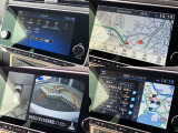 EV専用NissanConnectナビゲーションシステム。充電スポットの検索や目的地の設定など使いやすいナビです。もちろんアラウンドビューモニターが映ります。