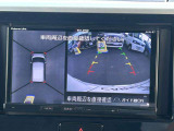 アラウンドビューモニター: 上空から見下ろしているような映像をルームミラーに表示。駐車が苦手な方でも安心です。