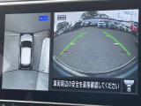 車を真上から見ているように、周囲の状況を把握しながら安心して駐車が行えるアラウンドビューモニター!