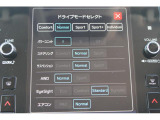 STIスポーツだけの装備「ドライブモードセレクト&電子制御ダンパー」、モード設定をタッチパネルで変更できます、スポーティな足回り・ハンドリングだけでなくマイルドでコンフォートな乗り味まで変更できます