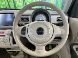 【純正革巻きステアリング】上質な革を使用することで、手にしっかり馴染みとても運転しやすいハンドルです♪