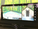 【アラウンドビューモニター】専用のカメラにより、上から見下ろしたような視点で360度クルマの周囲を確認することができます☆死角部分も確認しやすく、狭い場所での切り返しや駐車もスムーズに行えます。