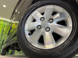 【純正13インチアルミホイール】外観にマッチした純正アルミホイールを装着しております。各種社外アルミホイールや、スタッドレスタイヤも取扱いしております。是非ご相談ください♪