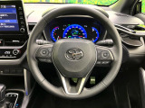 【純正革巻きステアリング】上質な革を使用することで、手にしっかり馴染みとても運転しやすいハンドルです♪