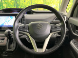 【純正革巻きステアリング】上質な革を使用することで、手にしっかり馴染みとても運転しやすいハンドルです♪