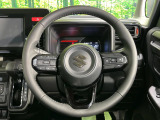 【純正革巻きステアリング】上質な革を使用することで、手にしっかり馴染みとても運転しやすいハンドルです♪