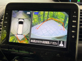 【アラウンドビューモニター】専用のカメラにより、上から見下ろしたような視点で360度クルマの周囲を確認することができます☆死角部分も確認しやすく、狭い場所での切り返しや駐車もスムーズに行えます。