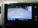 バックカメラの画像です。ガイドラインがスムースな車庫入れをサポートいたします!車庫入れの安心感がアップしますね☆