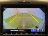 リアカメラ付で、後方をナビ画面で確認。車庫入れも安心です。もちろん、バックギアと連動しています。