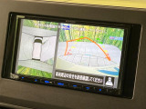 【アラウンドビューモニター】専用のカメラにより、上から見下ろしたような視点で360度クルマの周囲を確認することができます☆死角部分も確認しやすく、狭い場所での切り返しや駐車もスムーズに行えます。