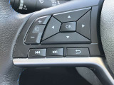 左側にオーデイオやナビのコントロールができるスイッチ、運転中は手を放さず手元で操作可能なんです!