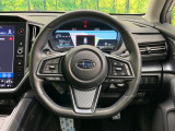 【純正革巻きステアリング】上質な革を使用することで、手にしっかり馴染みとても運転しやすいハンドルです♪