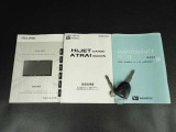 取扱説明書と整備記録簿(メンテナンスノート)が付いています。メンテナンスノートには、整備内容・走行距離等が記載されていますので安心ですね!