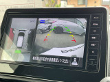 まるで真上から見ているような、視認性の良いアラウンドビューモニターです。駐車が苦手な方でもこれでらくらく駐車できますよ。