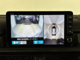 運転席から見づらい前後左右を、ナビ画面の映像で確認。見通しの悪い交差点や狭い道でのすれ違い、駐車などをサポートします。