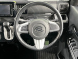【純正革巻きステアリング】上質な革を使用することで、手にしっかり馴染みとても運転しやすいハンドルです♪