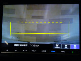 バックカメラの画像です。ガイドラインがスムースな車庫入れをサポートいたします。車庫入れの安心感がアップしますね。