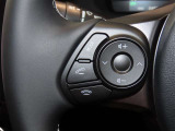 ステアリングスイッチ付き。前方から目を離すことなく操作することが可能です。