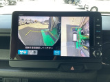 フロントカメラ装備です。運転席から見づらいバンパー下部を映します。