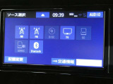 オーディオメニューです。Bluetoothオーディオも接続可能です。