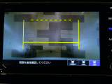 バックカメラの画像です。ガイドラインがスムースな車庫入れをサポートいたします。車庫入れの安心感がアップしますね。