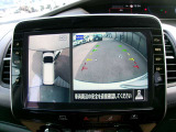 アラウンドビューモニター。クルマを上空から見下ろしているかのような映像で、駐車の際、周囲の安全を確認できます!