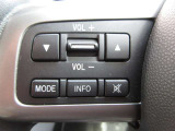 ステアリング左側にはオーディオコントロールスイッチを搭載。走行中でも簡単に音量の上げ下げ、曲の送り戻し、モードの切り替えが可能です。クイックに切り替えてお好みの音楽で楽しいドライブを!